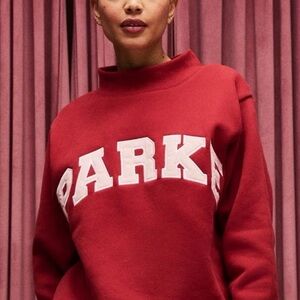 Valentine’s Day drop Parke Women's Crimson Varsity Mock Neck - L/XL